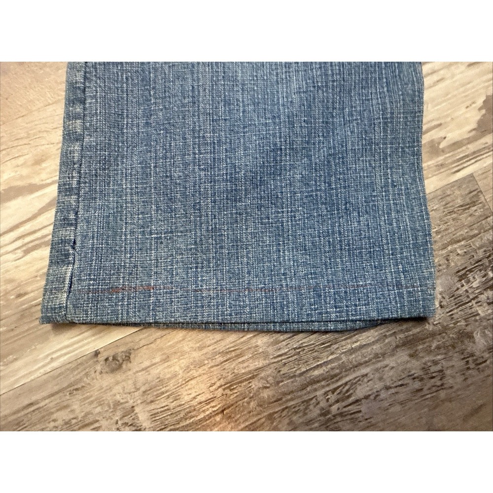 VTG Y2k Med Wash Straight Jeans Womens Studded McBling Denim Rodeo 13/14 Petite - Picture 9 of 10